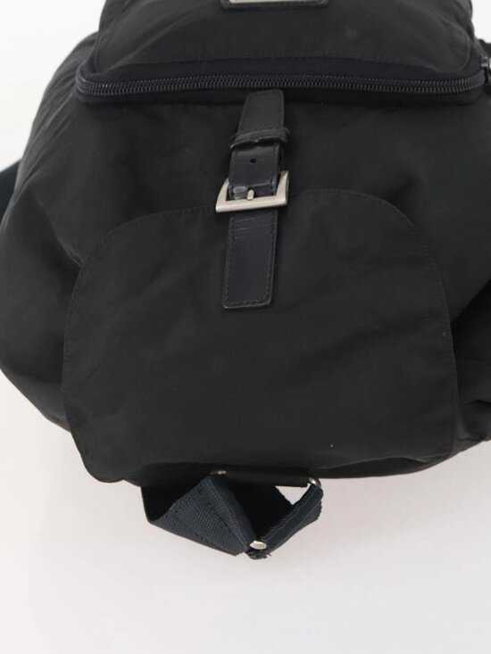 PRADA Backpack Nylon Black Silver Auth 174569 main image 9